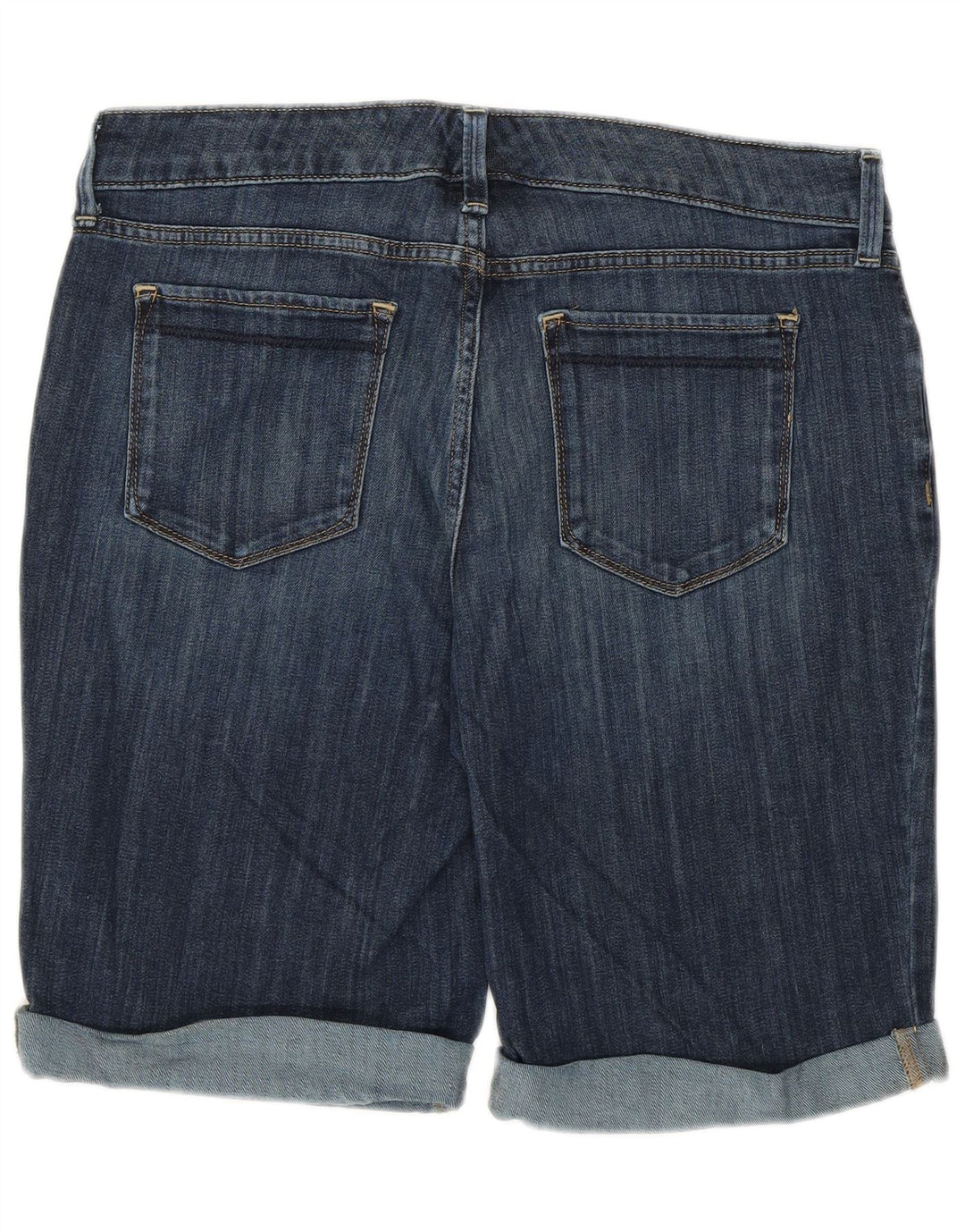 EDDIE BAUER Dame let kurvede denimshorts US 10 Large W32 Blue