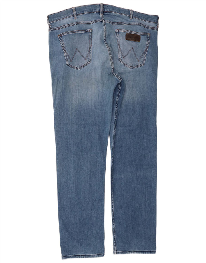 Wrangler Herre Greensboro Straight Jeans W40 L32 Blå Bomuld