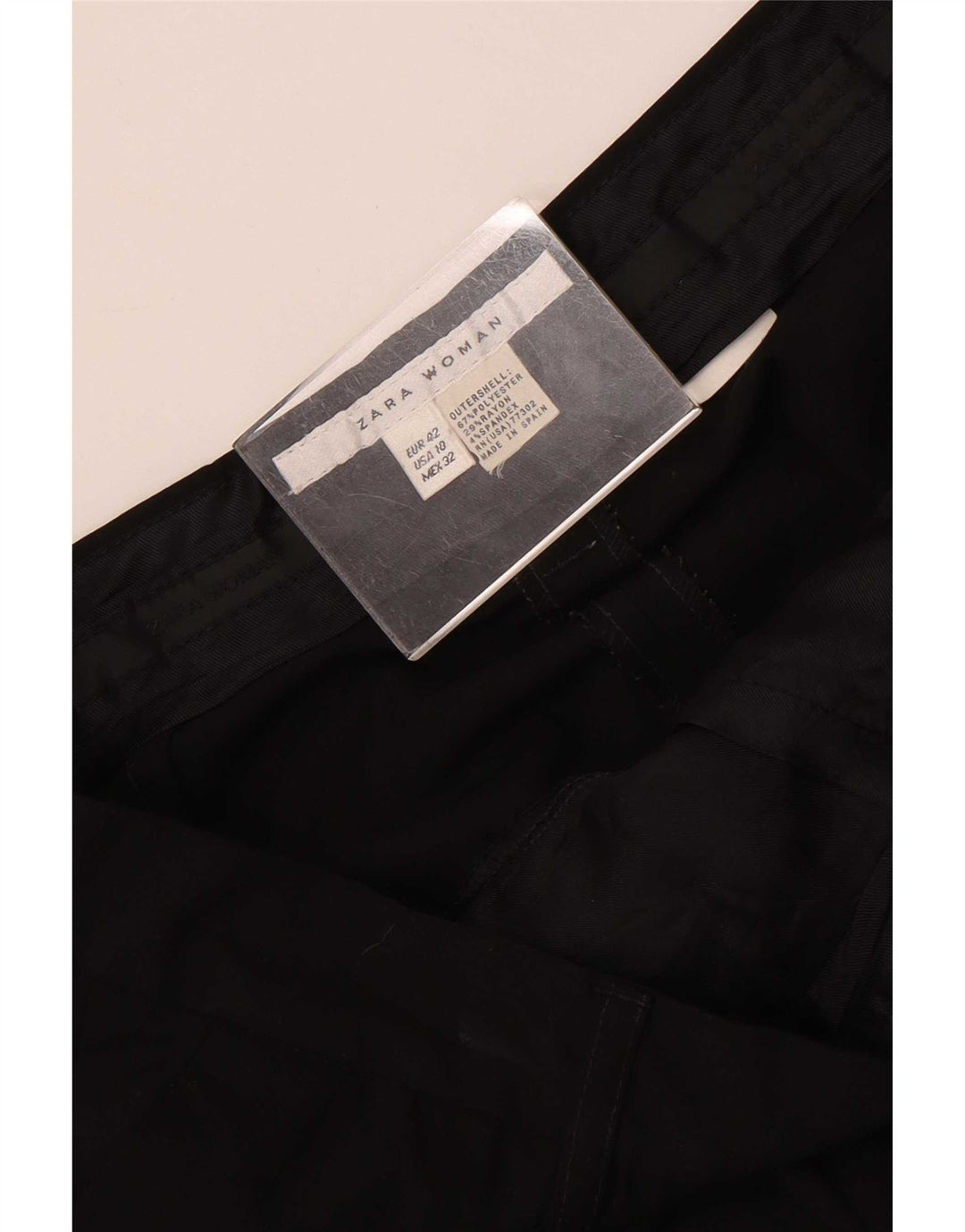 Zara Lige Casual Bukser til kvinder Large W32 L33 Sort Polyester