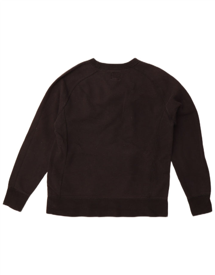 CHAMPION Dame Grafisk Sweatshirt Jumper UK 14 Medium Sort Bomuld
