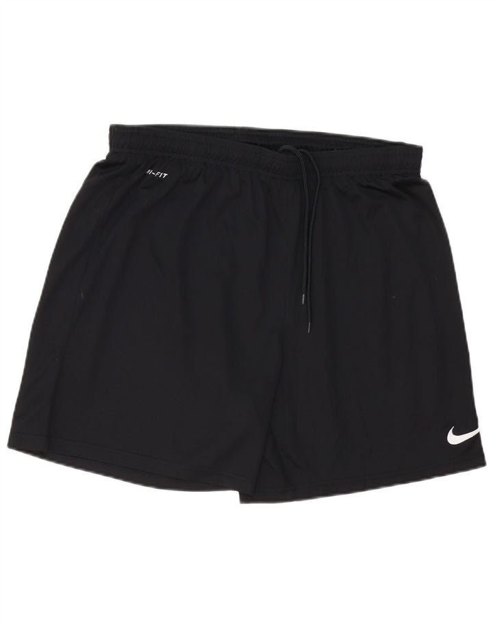 Nike Herre Dri Fit sportsshorts, store sorte polyester