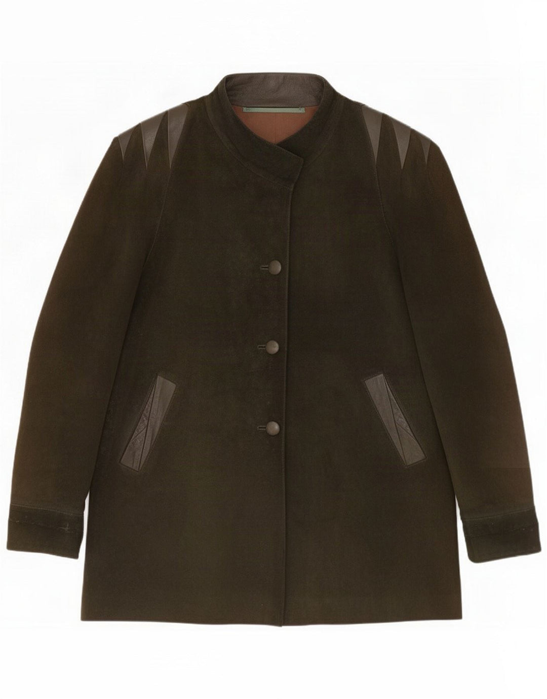 Vintage Dame Ruskind Oversized Overfrakke UK 14 Medium Khaki