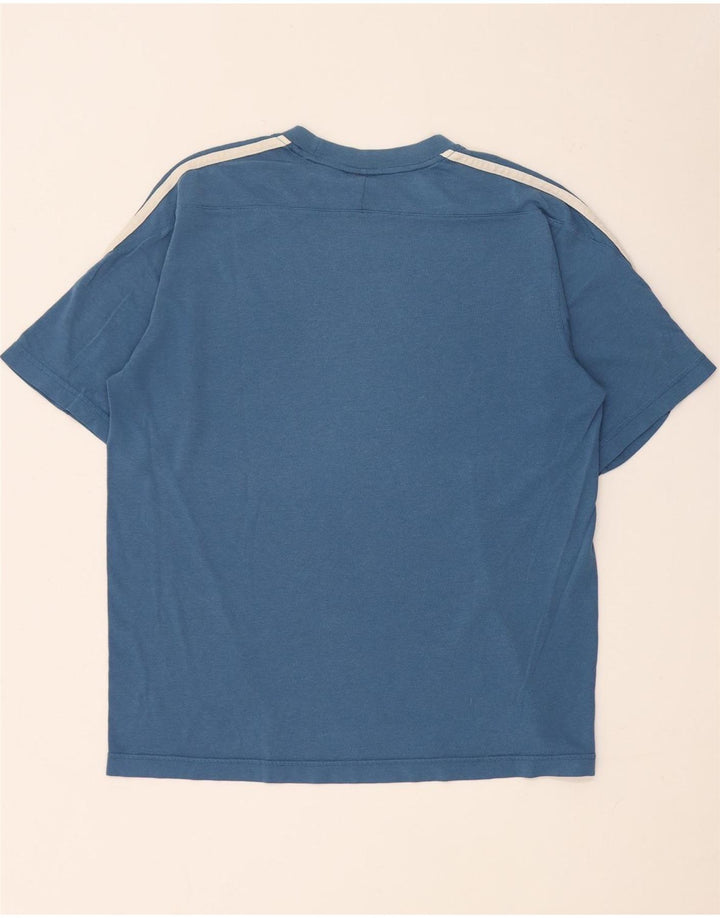 Adidas herre T-shirt top lille blå bomuld