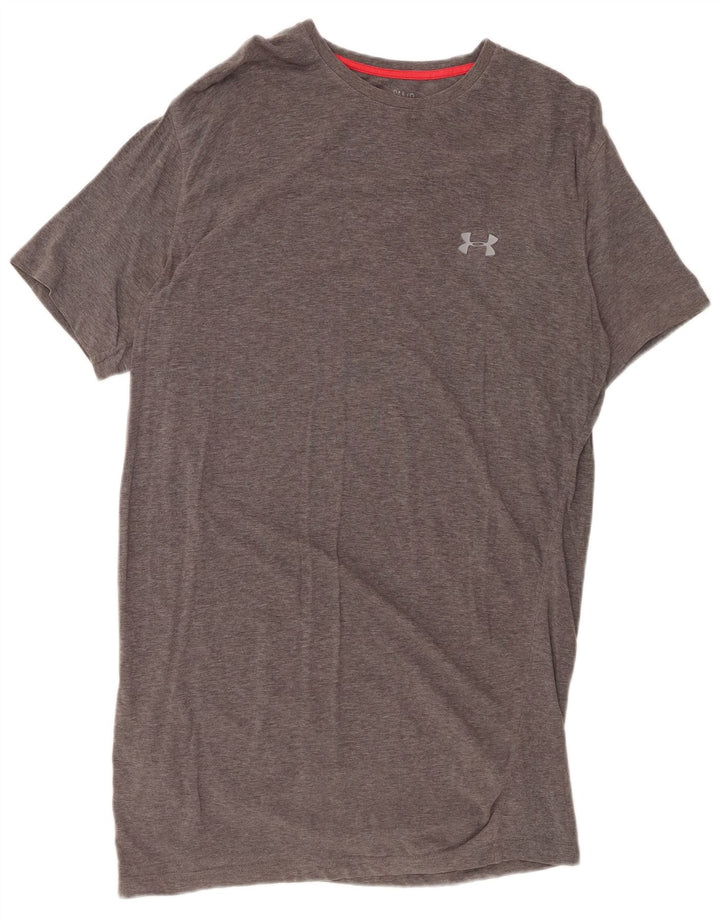 Under Armour Herre Loose Fit T-Shirt Top Lille Grå Bomuld