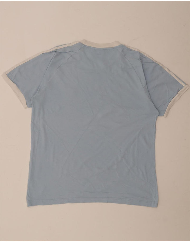 Adidas Herre T-Shirt Top Stor Blå Bomuld