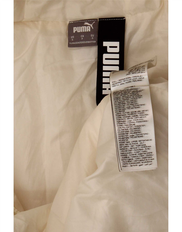 Puma polstret hættejakke til kvinder UK 10 Lille hvid polyester