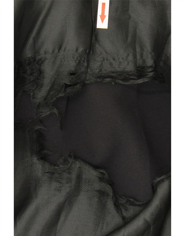 Zara Womens Longline Ærmeløs Åben Blazer Jacket UK 16 Large Black
