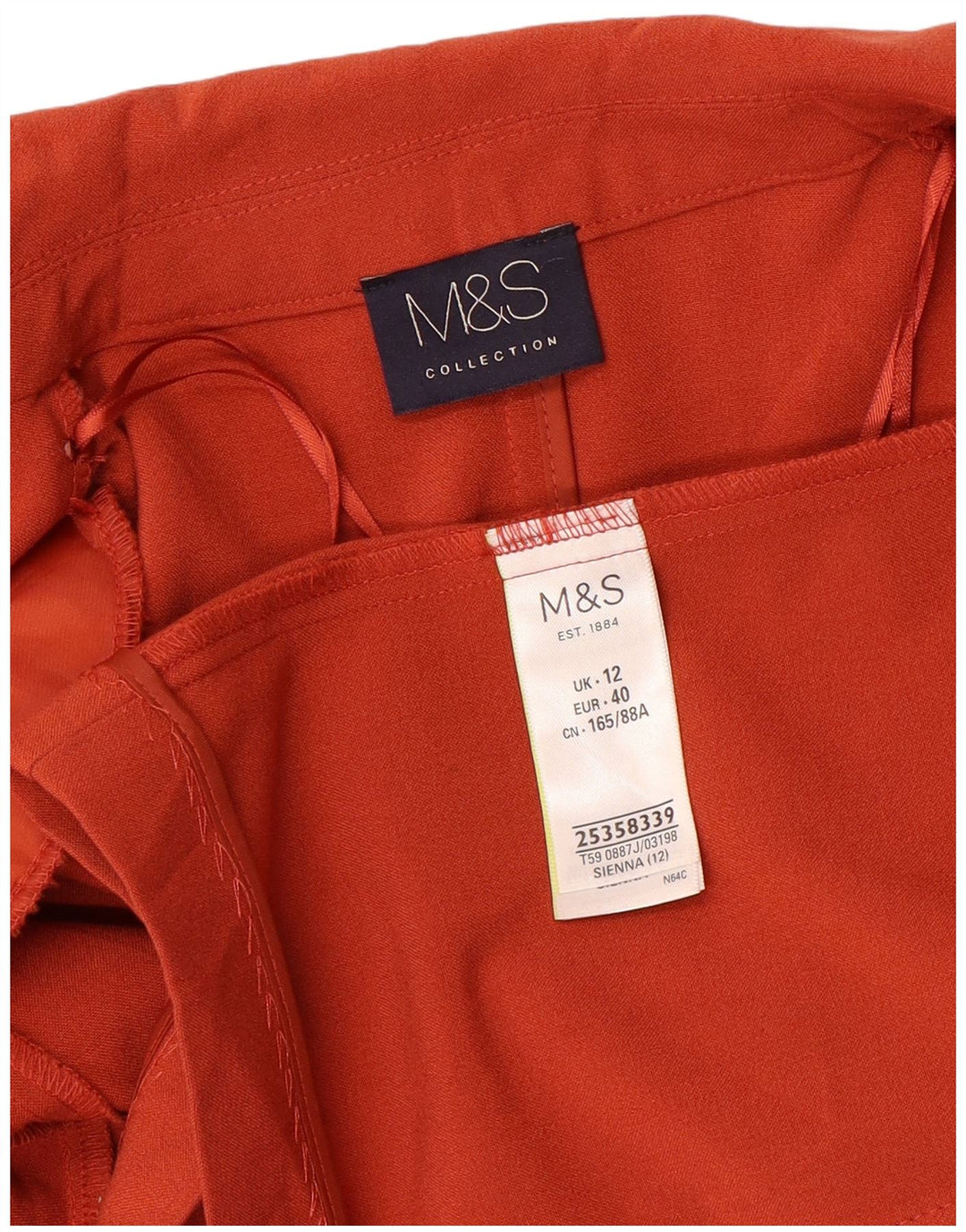 Marks & Spencer Womens Open 3/4-ærmet blazerjakke UK 12 Medium Orange