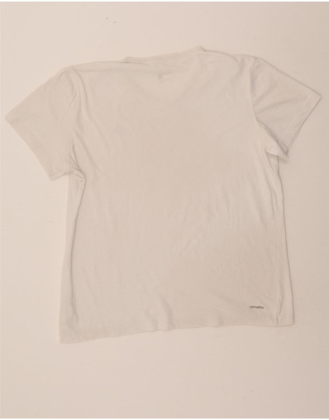 ADIDAS Mens Climalite T-Shirt Top Large White Cotton Vintage Adidas and Second-Hand Adidas from Messina Hembry 