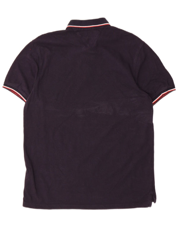 Tommy Hilfiger Herre Slim Fit Polo Shirt 2XL Navyblå stribet bomuld