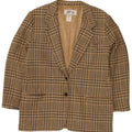 GENNY Dame 2-knaps blazerjakke US 14 XL Beige ternet silke