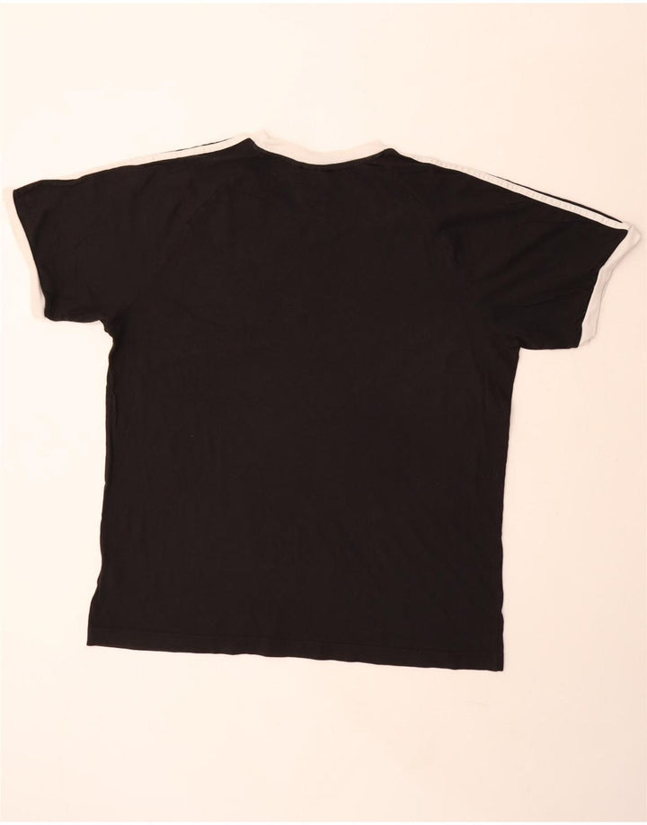 Adidas Herre T-Shirt Top XL Sort Bomuld