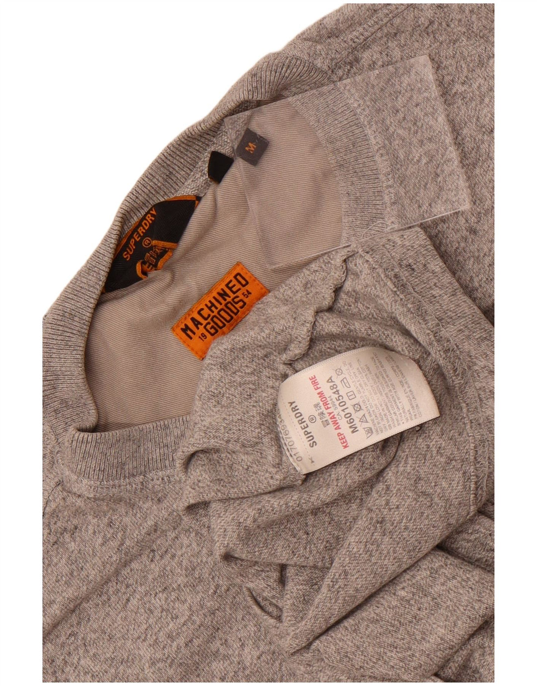Superdry Herre Top Langærmet Medium Grey Flecked Bomuld