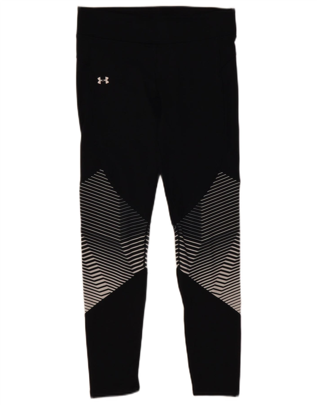 Under Armour Womens Leggings UK 12 Medium Black Geometric