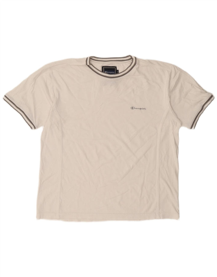 Champion Herre T-Shirt Top XL Hvid Bomuld