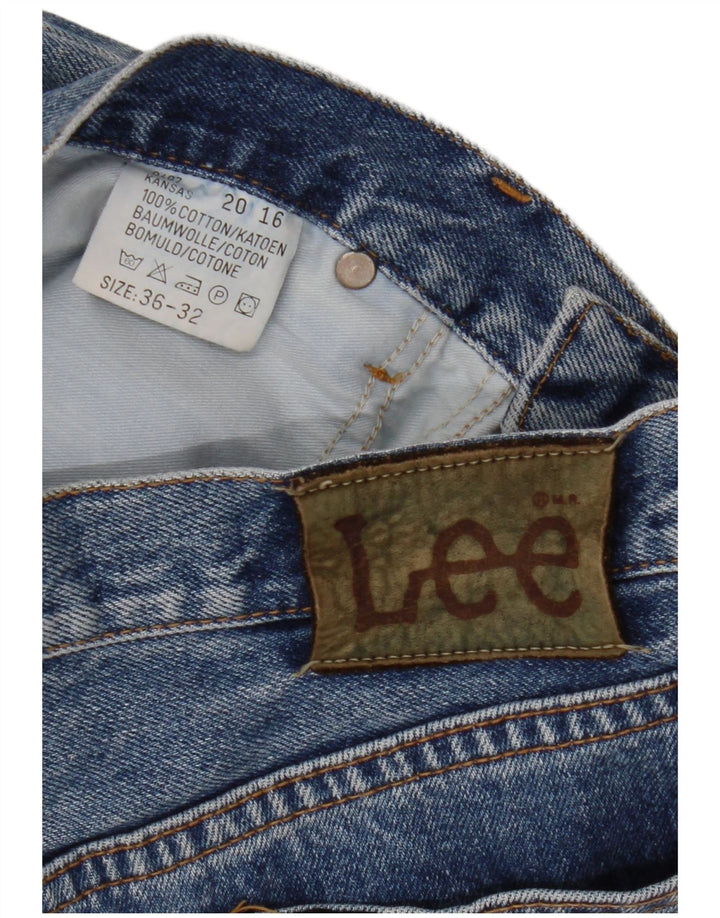 LEE Herre Kansas Straight Jeans W36 L32 Blå Bomuld