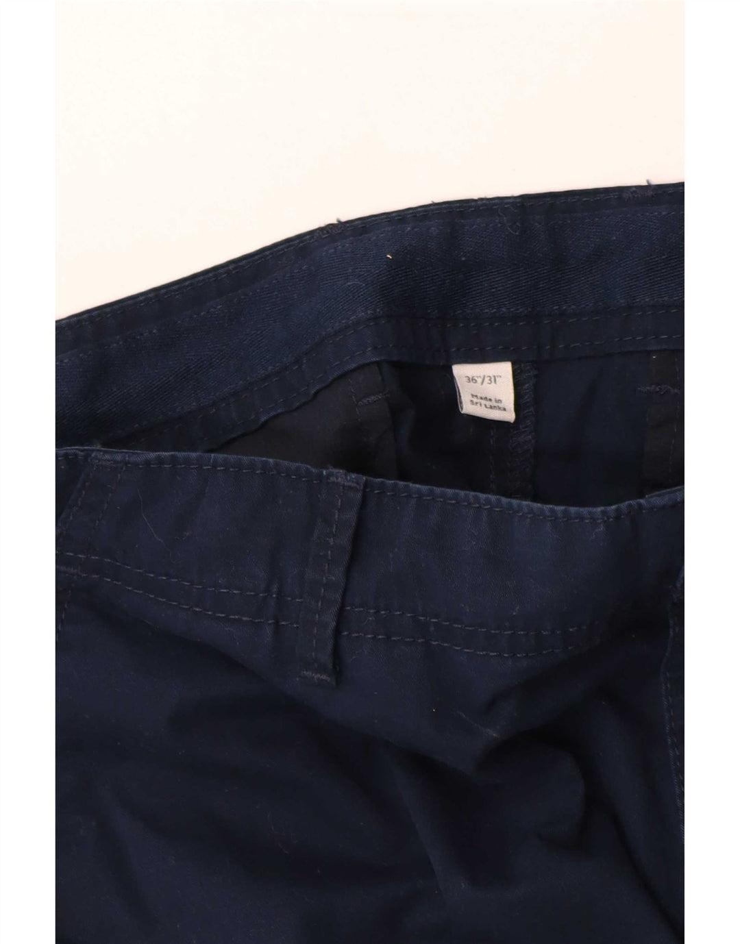 Marks & Spencer Herre Slim Cargo Bukser W36 L31 Marineblå Bomuld