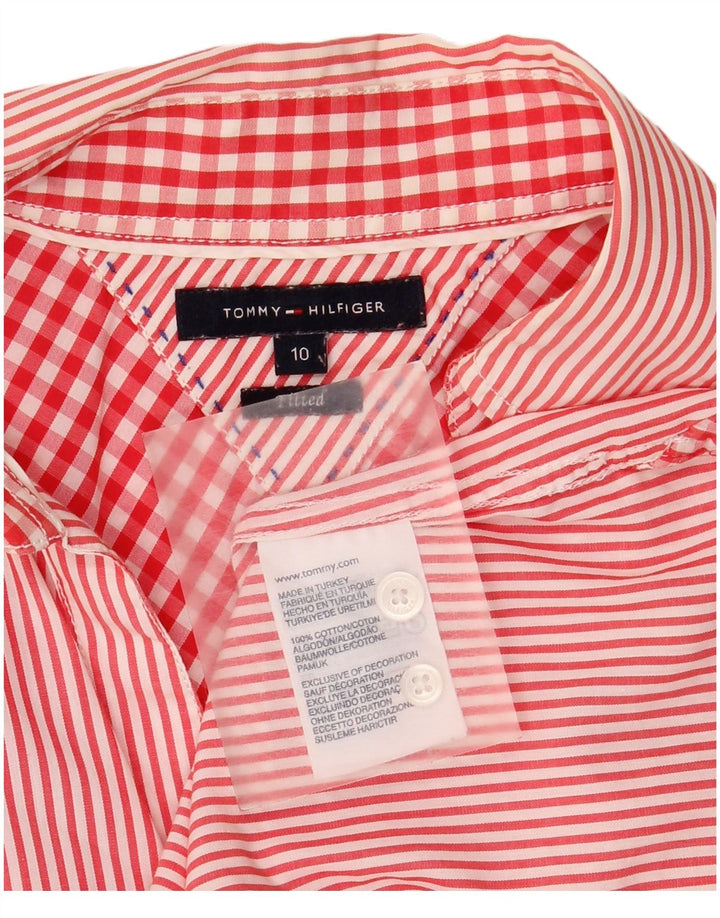 Tommy Hilfiger drenge skjorte 9-10 år rød stribet bomuld
