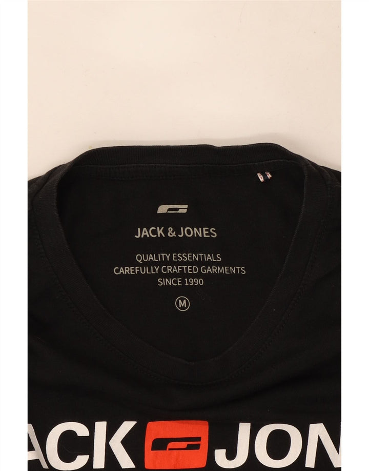 Jack & Jones Herre grafisk T-shirt Top Medium Sort