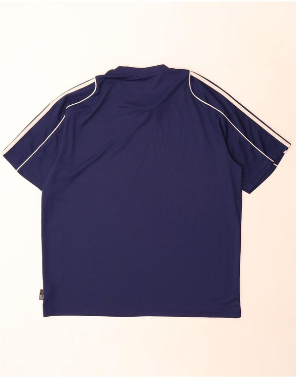 Adidas Herre Climalite T-Shirt Top XL Navy Blue Polyester
