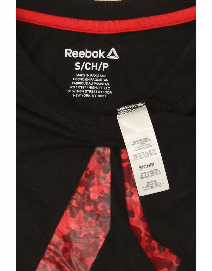 Reebok Herre grafisk T-shirt top lille sort bomuld