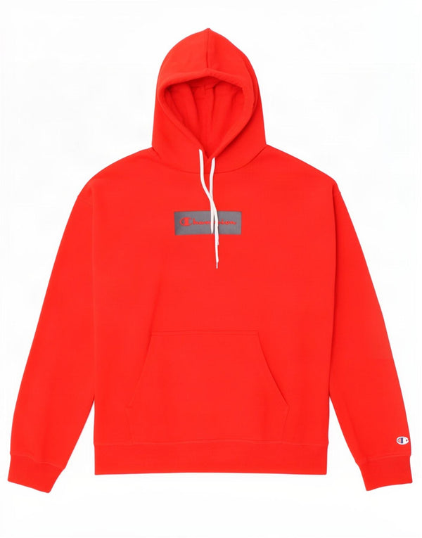 Champion Herre grafisk hættetrøje Jumper Large Red Colourblock Bomuld
