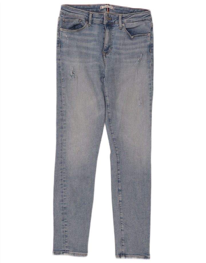 Tommy Hilfiger Dame Distressed Slim Jeans W28 L27 Blå Bomuld