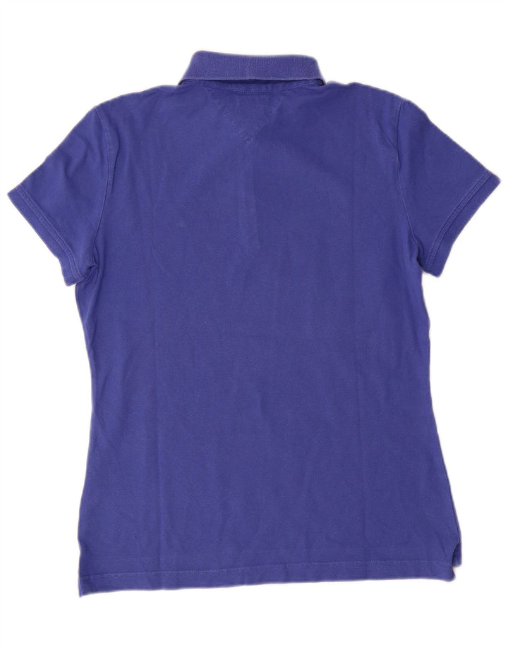 Tommy Hilfiger Dame Polo Shirt UK 14 Medium Blue Bomuld