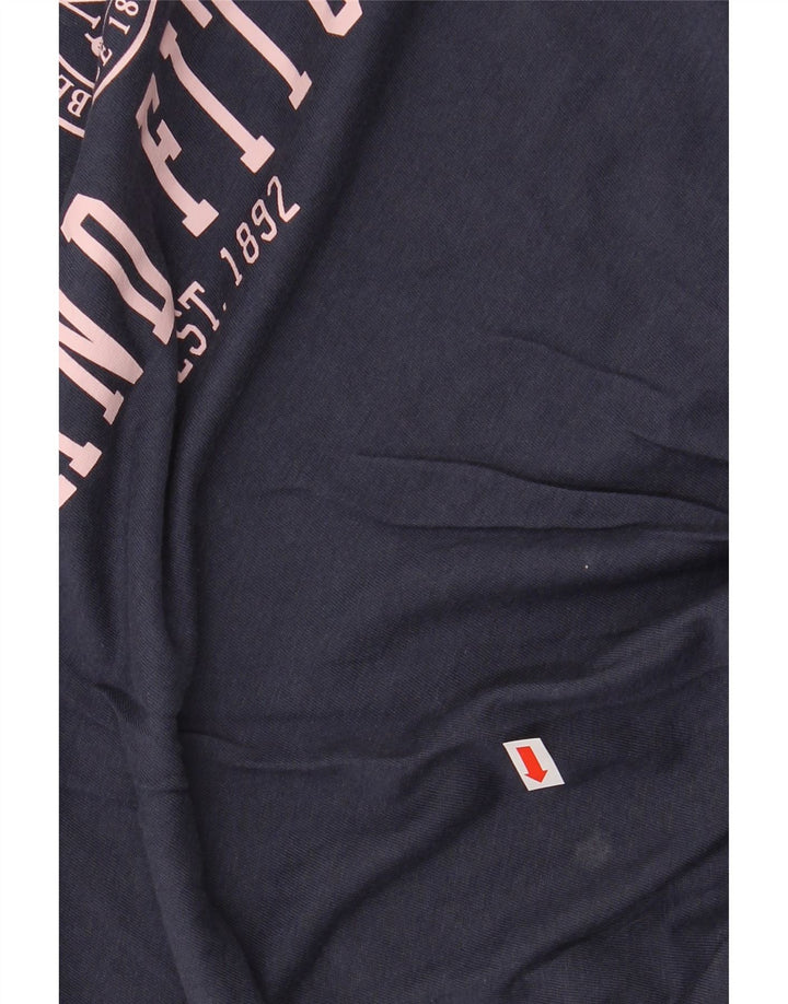 ABERCROMBIE & FITCH Grafisk T-shirt-top til piger 13-14 år Navyblå bomuld