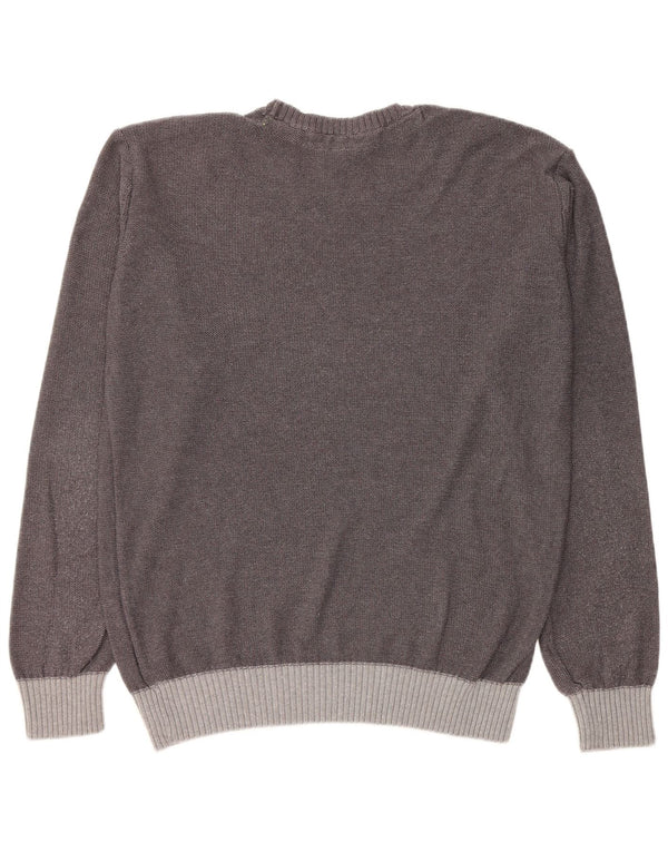 CHIEMSEE Herre rund hals sweater mellemgrå Colourblock bomuld