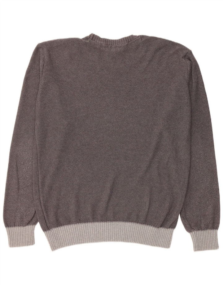 CHIEMSEE Herre rund hals sweater mellemgrå Colourblock bomuld