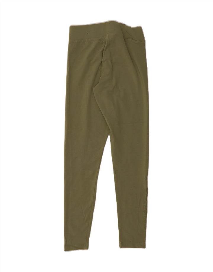 ADIDAS Womens Leggings UK 12 Medium Green Cotton Vintage Adidas and Second-Hand Adidas from Messina Hembry 