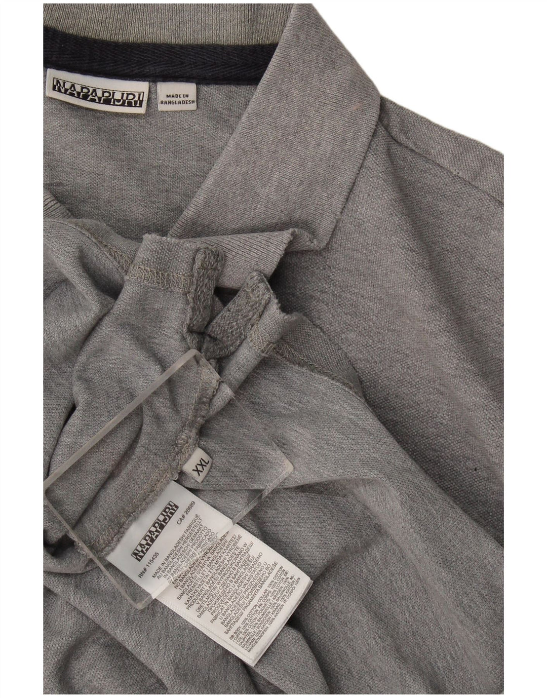 Napapijri herre poloshirt 2XL grå bomuld