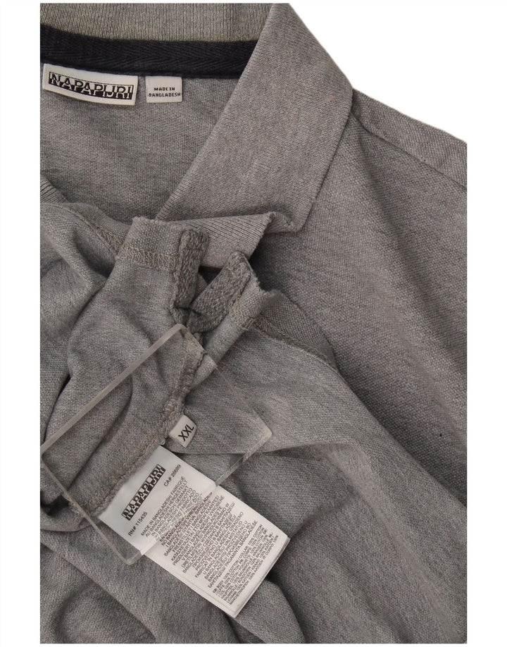 Napapijri herre poloshirt 2XL grå bomuld