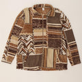 VINTAGE Womens Fleece Jacket EU 42 Large Brown Patchwork Polyester Vintage Vintage and Second-Hand Vintage from Messina Hembry 