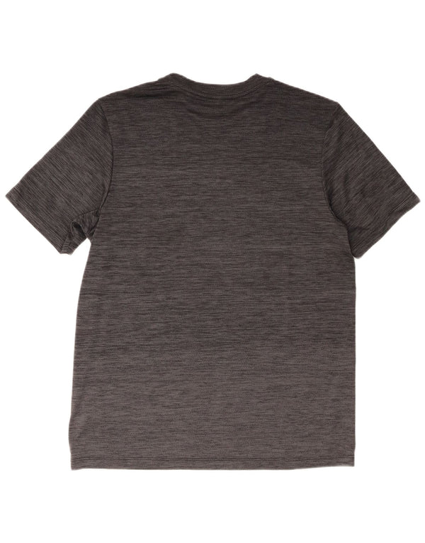 Adidas Herre T-Shirt Top Medium Grey Flecked Polyester