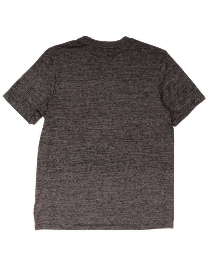 Adidas Herre T-Shirt Top Medium Grey Flecked Polyester