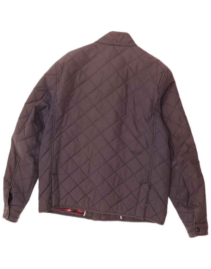 TOMMY HILFIGER Mens Quilted Jacket UK 40 Large Navy Blue Cotton
