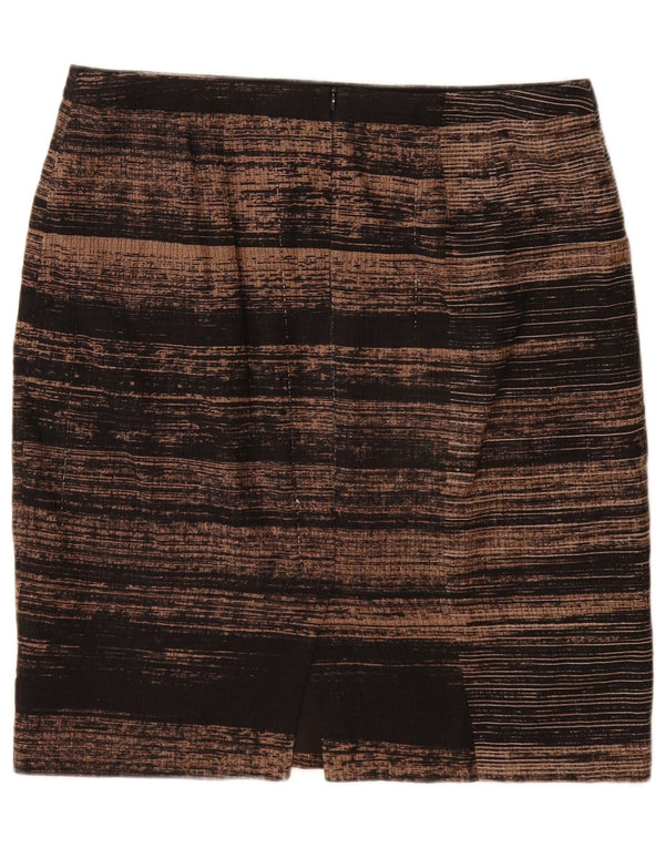 Jigsaw Womens Pencil Skirt UK 12 Medium W32 Sortstribet bomuld