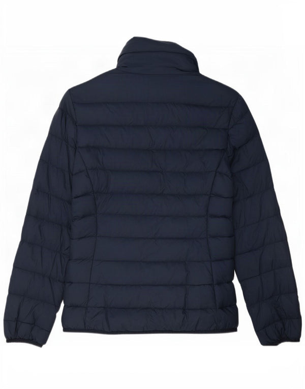 Benetton Dame Polstret Jakke UK 10 Small Navy Blue