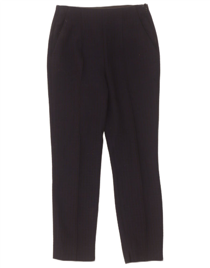 Zara Dame Slim Suit Bukser XS W25 L27 Sort Polyester