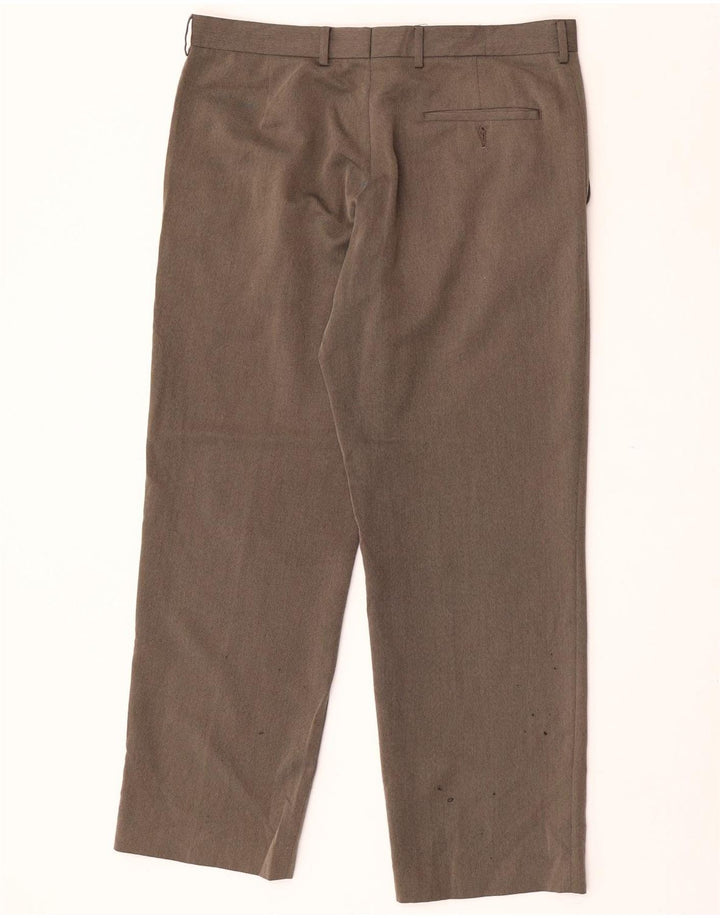 Marks & Spencer Herre Straight Suit Bukser W34 L29 Brun sildeben