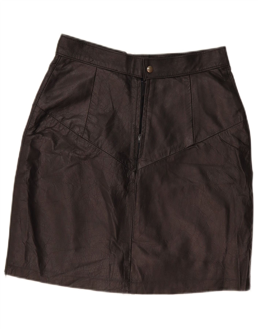 Vintage lædernederdel til kvinder W28 Medium Black
