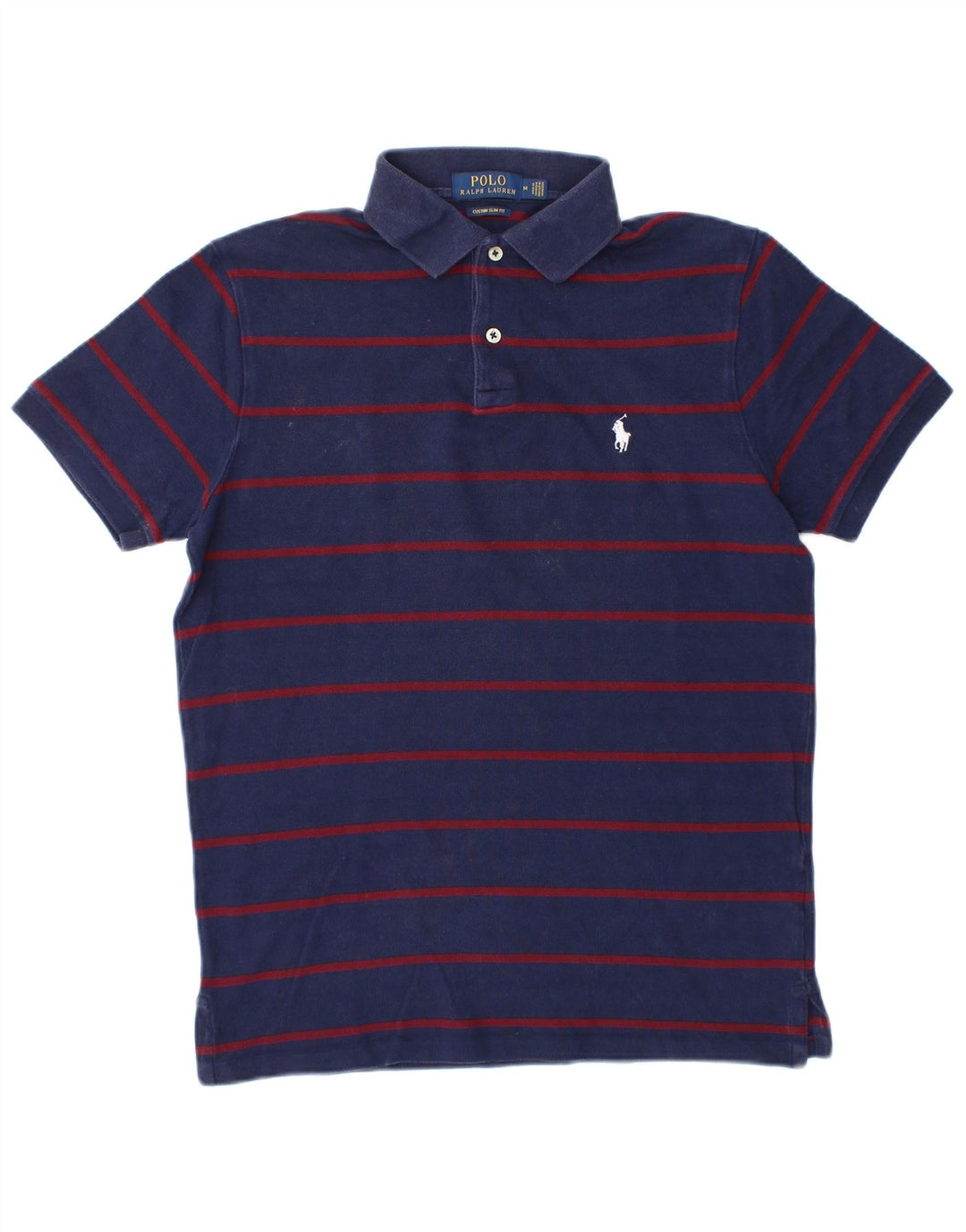 POLO RALPH LAUREN Herre Custom Slim Fit Polo Shirt Medium Marineblå Stribet