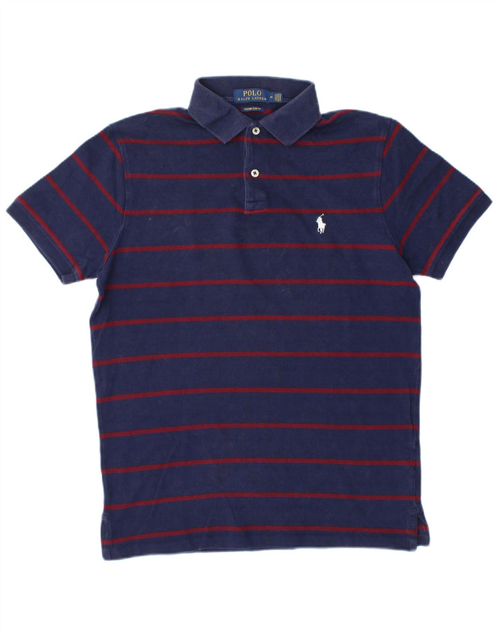 POLO RALPH LAUREN Herre Custom Slim Fit Polo Shirt Medium Marineblå Stribet