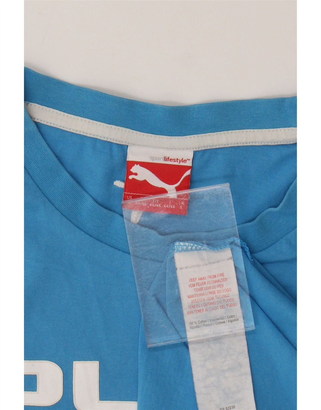 PUMA Grafisk T-shirt top til mænd, lille blå bomuld