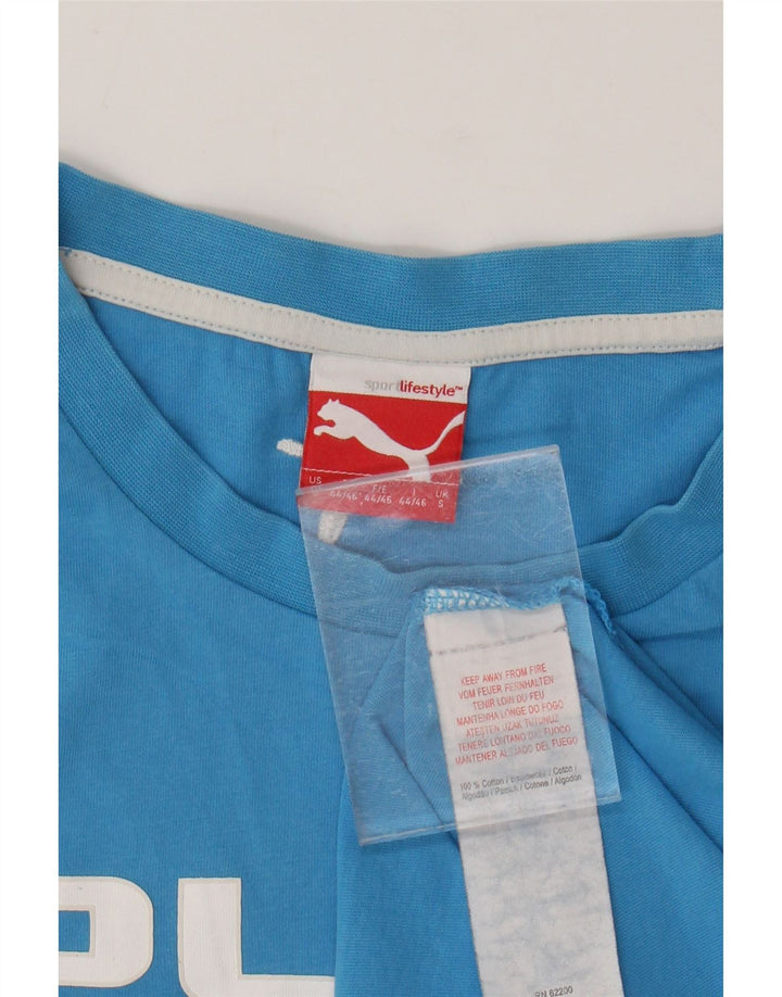 PUMA Grafisk T-shirt top til mænd, lille blå bomuld