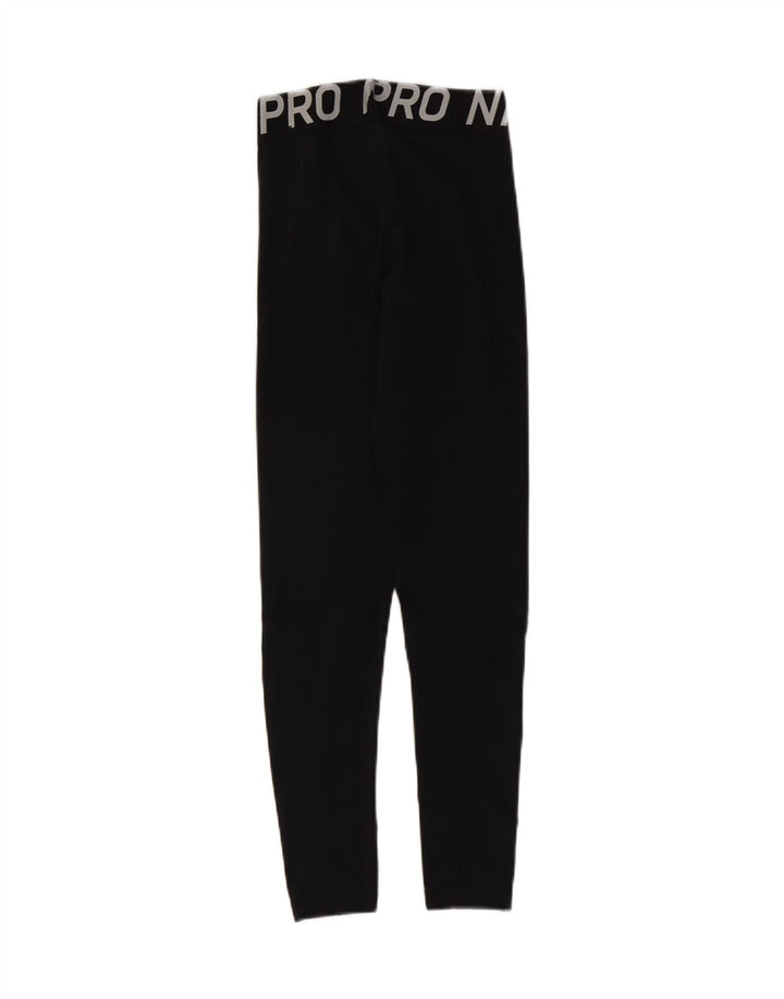Nike Dame Grafiske Leggings UK 8 Small Black Polyester Sports