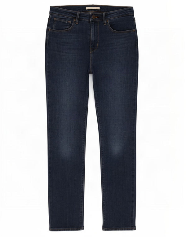Levi's Dame 724 Højtaljede lige jeans W28 L30 Marineblå Bomuld