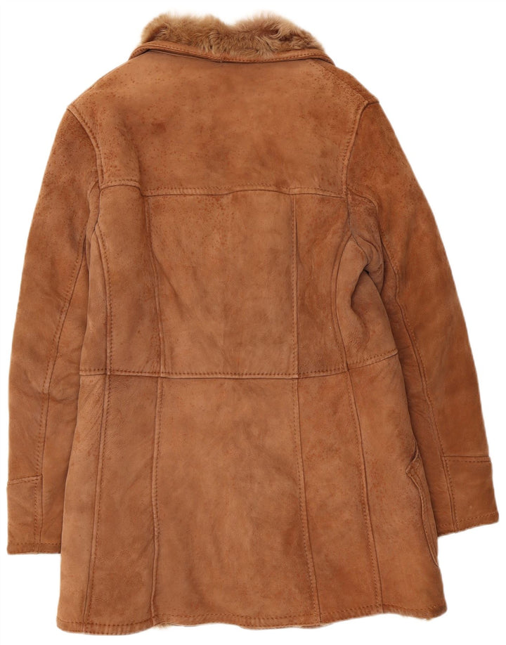 Vintage Dame Shearling Coat IT 48 XL Beige